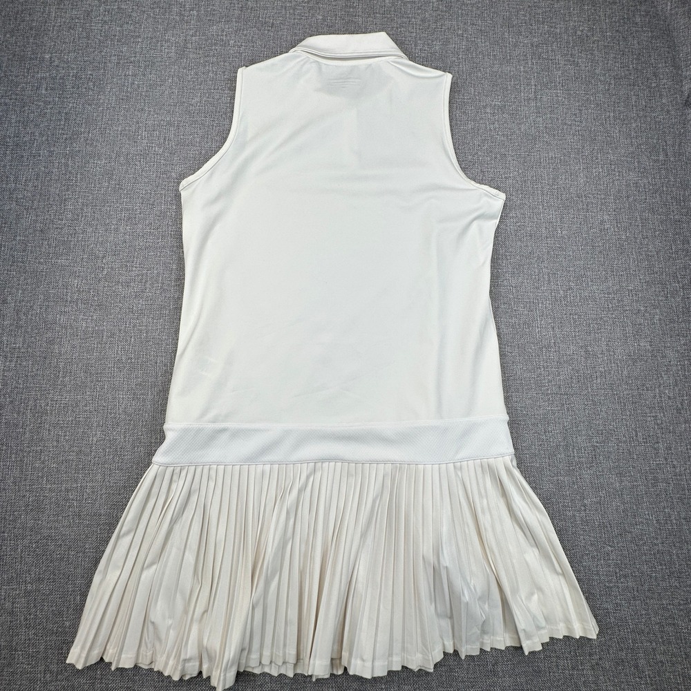 Vineyard Vines Pleated Tennis Dress Womens M White Stretch Pickleball NEW READ - Picture 4 of 13